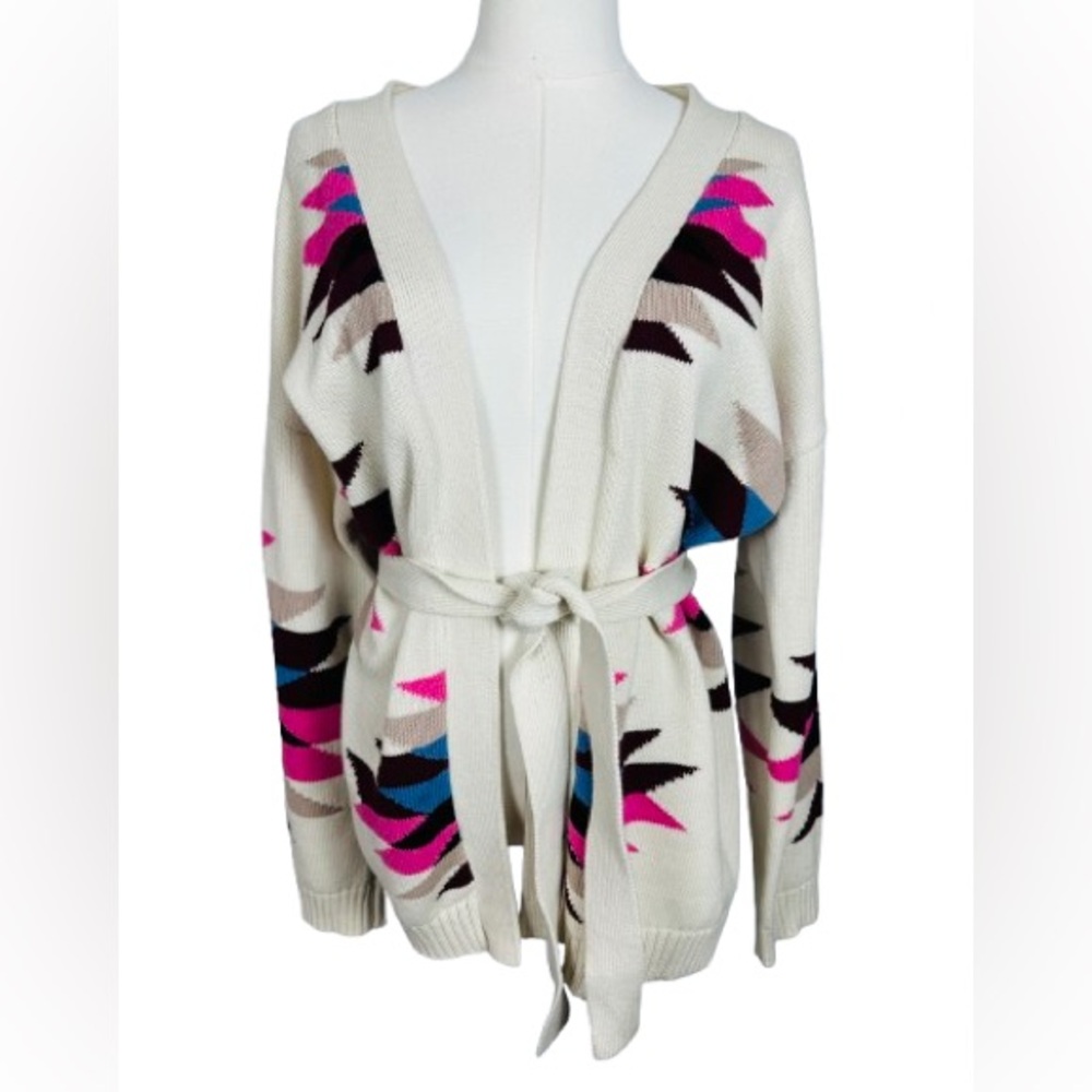 & Isla Geometric Patterned Cardigan